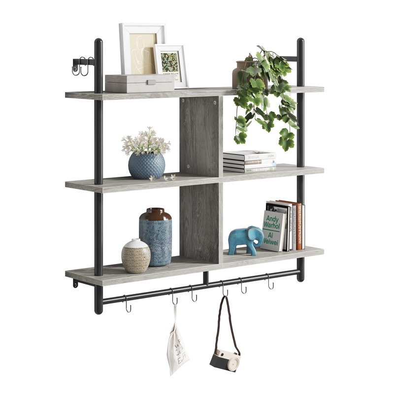 Jenilyn Floating Shelf, Retro Gray