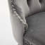 Chaise de salle à manger rembourrée en velours gris American Design