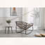 Chaise berçante surdimensionnée en rotin tissé à la main avec coussin rembourré-521257275