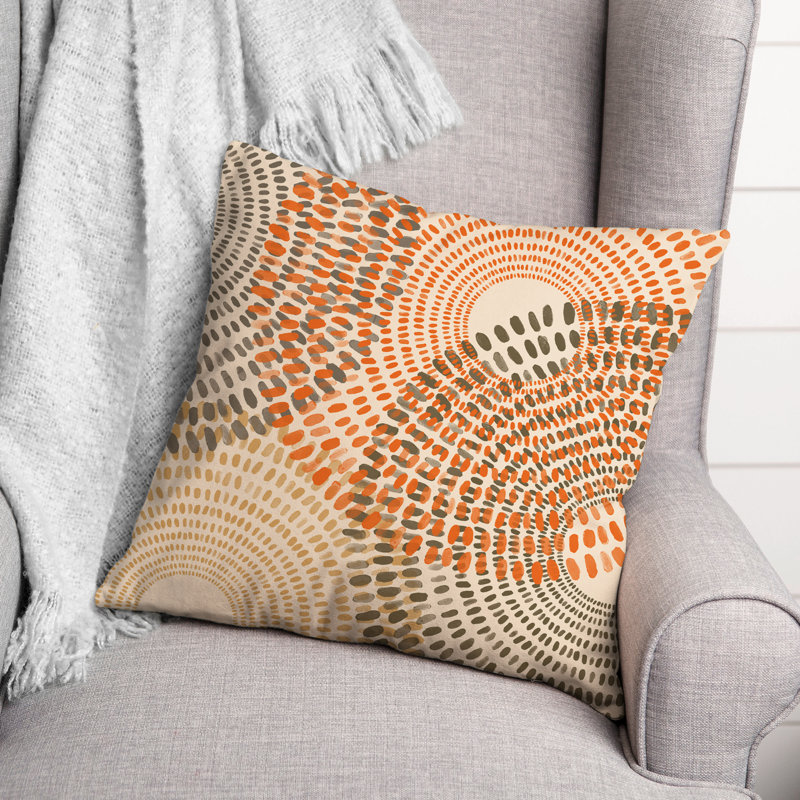  Housse et insert de coussin extérieur d'extérieur, Brun, Géométrique 1
