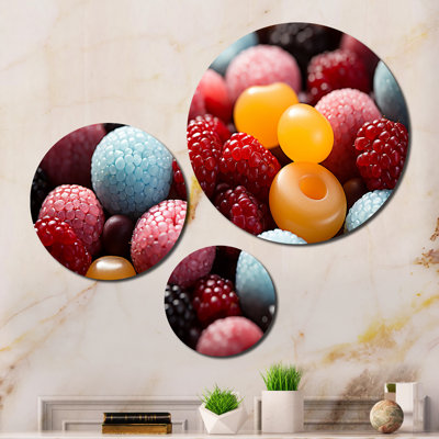 Colorful Pop Art Candy I - Food & Beverage Metal Wall Art Prints Set