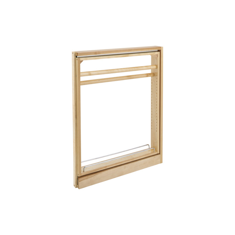 Organisateur coulissant de porte-serviettes en bois