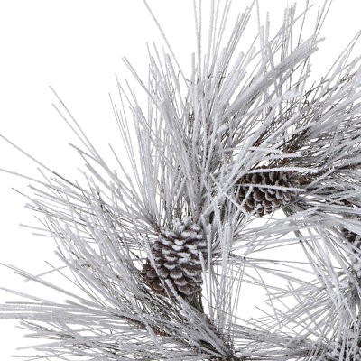 Gudella Faux Snowy Whitepine 24'' Wreath