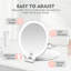 Miroir de maquillage portatif à DEL 10X