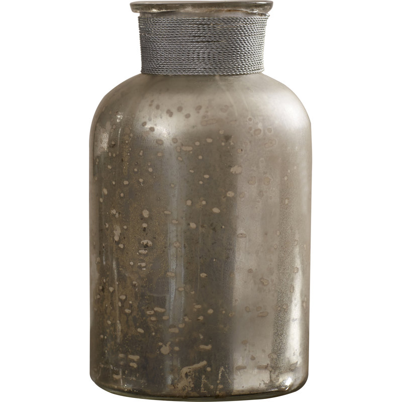 Ensemble de 3 bouteilles décoratives en verre Lindsey, Argent