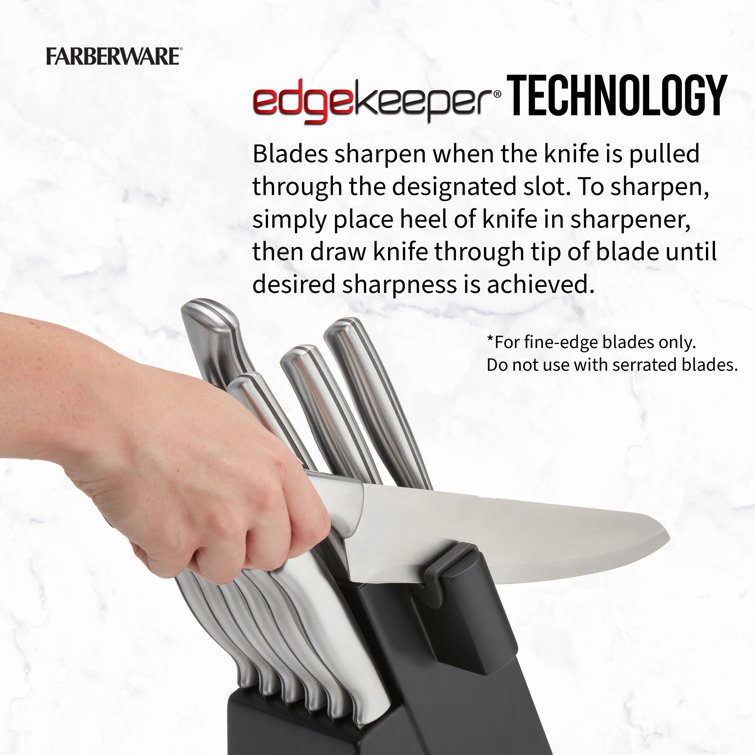 Farberware Edgekeeper 15-pc Knife Block Set with Built-In