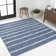 London Berber Stripe Blue/Ivory Indoor/Outdoor Rug