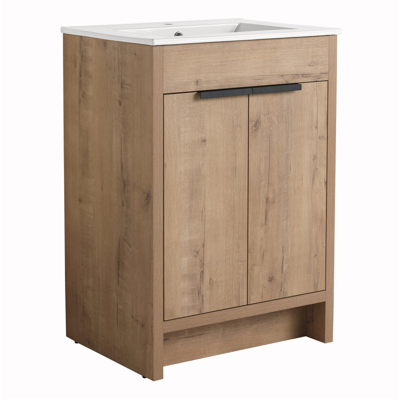 Meuble-lavabo simple 24 po avec plateau Kenika
