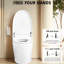 Bidet de toilette intelligent avec affichage à DEL, buse autonettoyante, siège chauffant, télécommande de nuit avec fonction de chasse occultante, modes de chasse d'eau