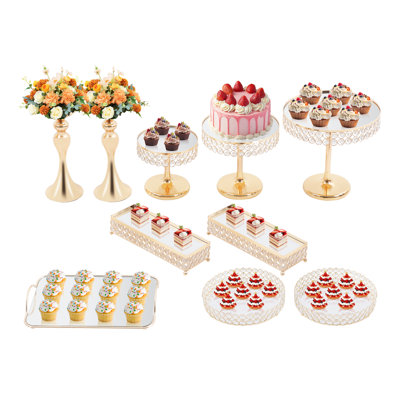 10PCS Cake Stand Dessert Display Metal Cupcake Holder for Weddings, Parties, Showers, and Tea