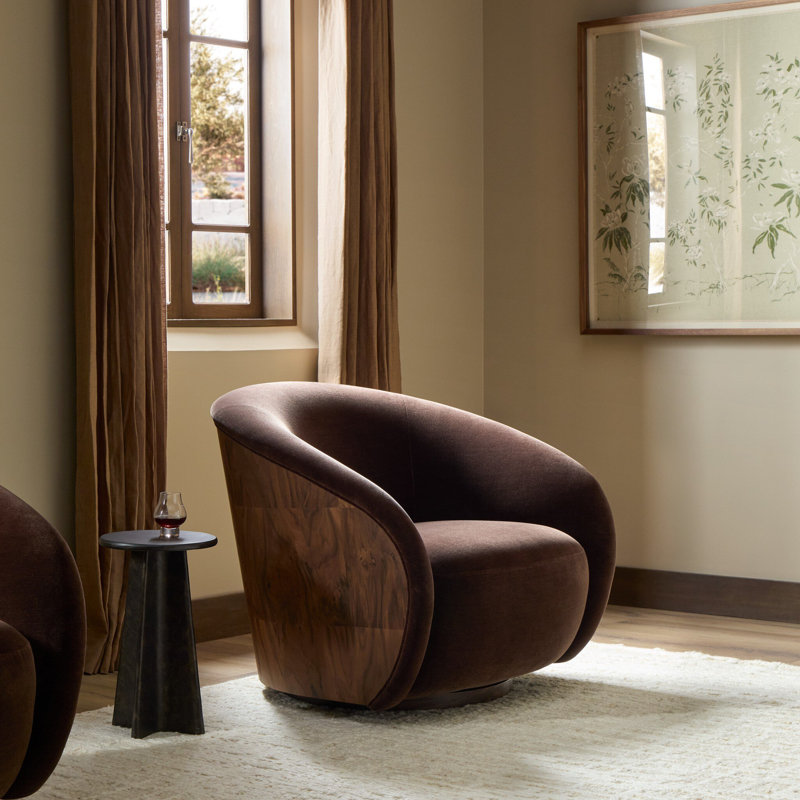 Rainey Swivel Chair, Monte Chocolate