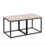 Table de bout, table d'appoint, ensemble de 2 tables de bout, table de chevet rectangulaire en bois et métal, table basse, petite table de bout avec rangement, pour la chambre à coucher du salon