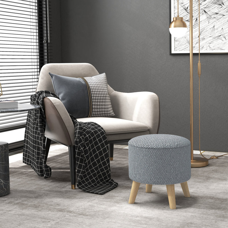 Round Gray With Hidden Storage And Construction Comfortable Secret Feature