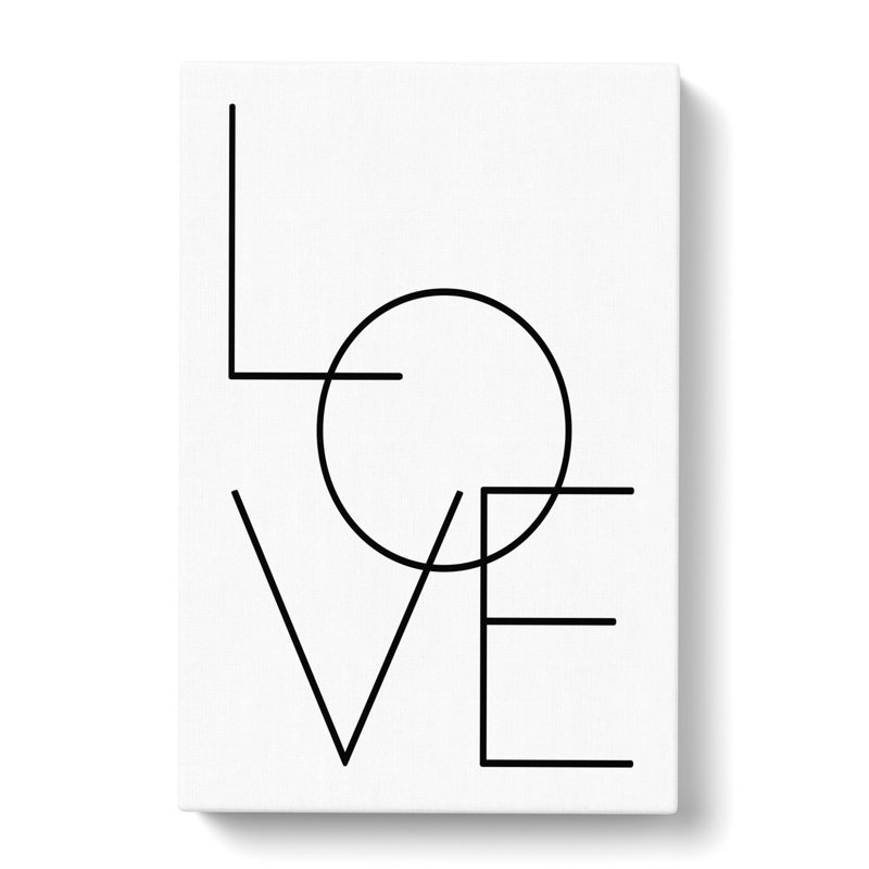 Love V2 - Wrapped Canvas Print, 50cm H x 35cm W x 3cm D