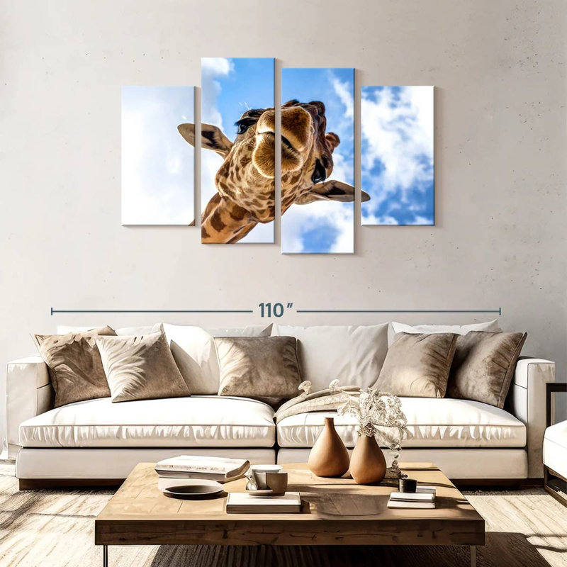 Brampt Curious Giraffe, 48"H x 75"W