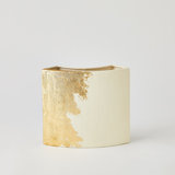 Splashy Gold Leaf Vase-Med