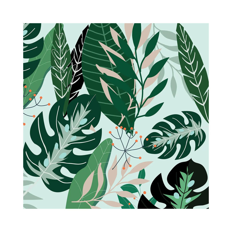 Mint Leaves I 1 Piece Wrapped Canvas Wall Art, 93.98 cm H x 93.98 cm W x 1.91 cm D