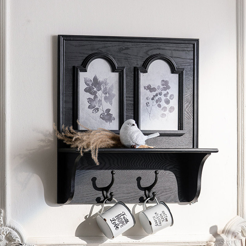 Étagère murale décorative moderne en bois massif et panneaux de fibres à densité moyenne pour la chambre à coucher, la salle de bain, la cuisine et le salon