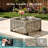 Wahkon Wicker/Rattan 4 - Person Seating Group With Swivel Chairs and Cushions-603740595