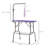 31'' H x 37'' W x 22'' D Metal Adjustable and Foldable Dog Folding Grooming Table