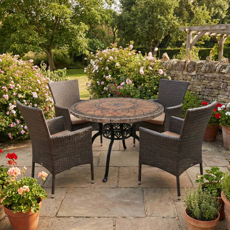 4 - Person Patio Dining Set with ROUND Table