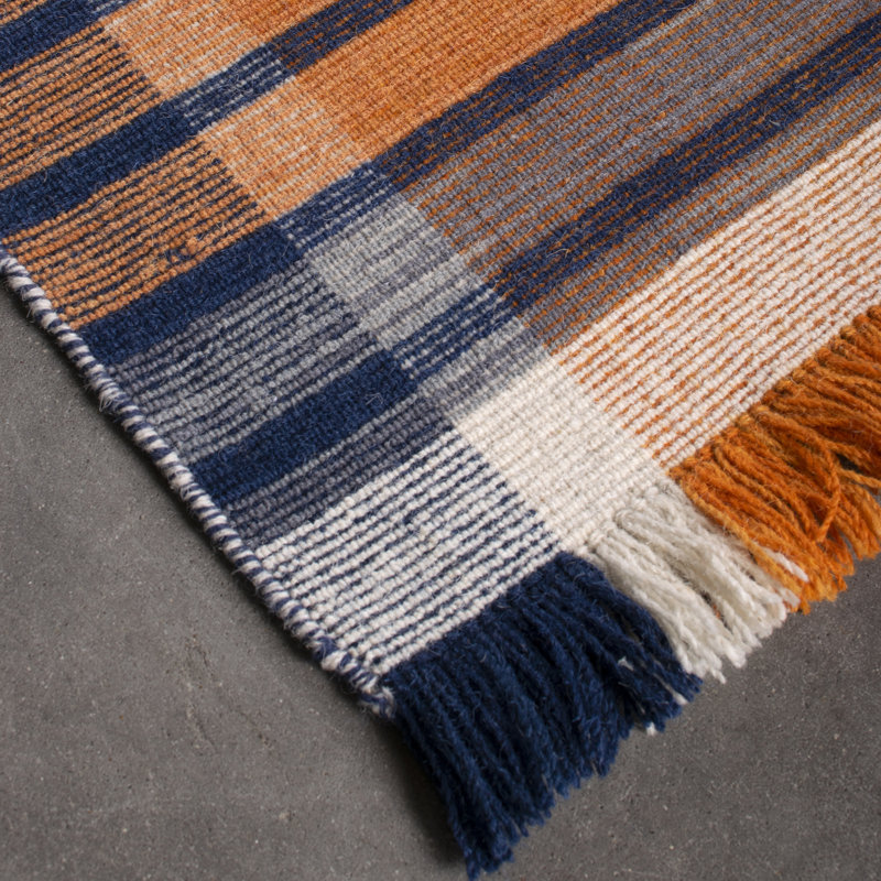Marvi Plaid Hand Woven Area Rug, Rectangle 200 x 290cm