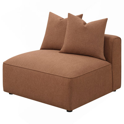 Chaise sans accoudoirs à siège serré avec coussins