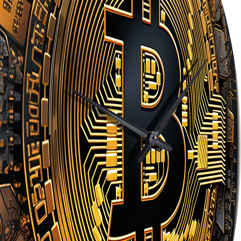 Bitcoin Crypto Seal Metal Wall Clock, Extra Large