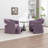 Upholstered Barrel Chair With Ottoman-1721785632