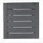 Table en forme de C Cape Coral Alu - gris-1862581722