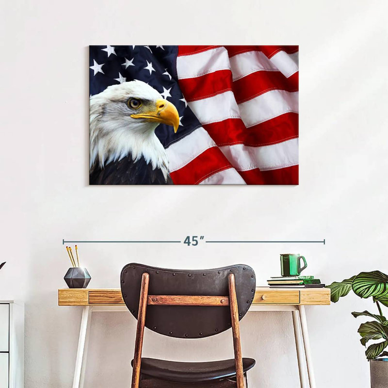 American National Bald Eagle, 24" H x 36" W