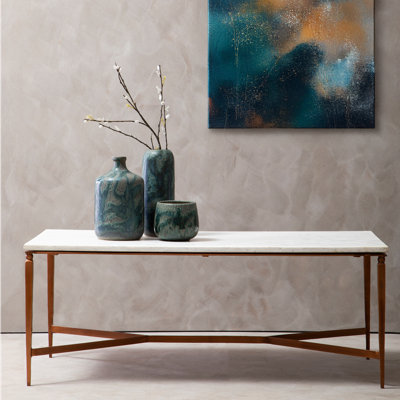 Acadia White Marble Top Coffee Table