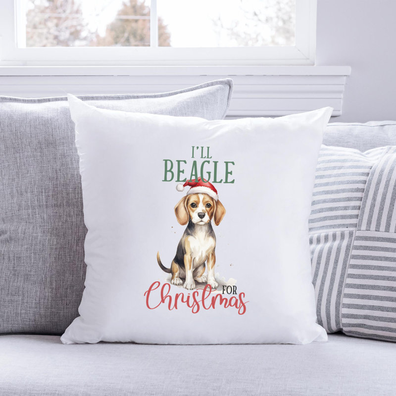 01_beagle Throw Pillow, 20" x 20"