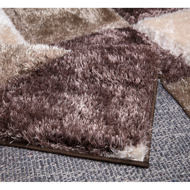 Aaman Geometric Shag Area Rug, Rectangle 160 x 230cm