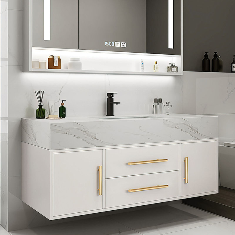 Ivanbrook 39.4 Single Bathroom Vanity with Top, White