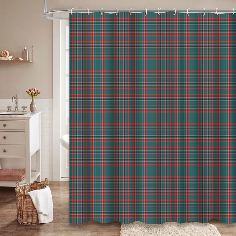 Rideau de douche Tartan, L 72 po x l 84 po