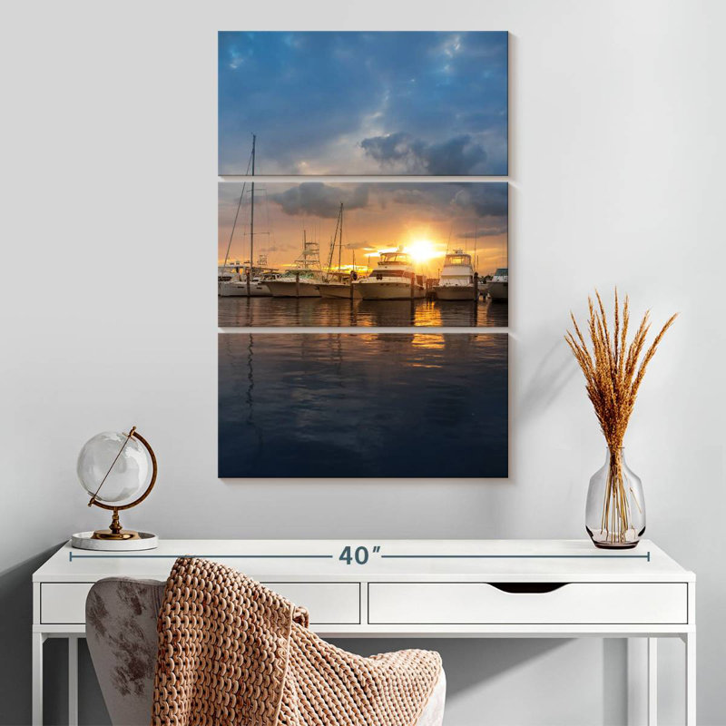 Aletra Miami Marina au coucher du soleil, H 32 po x l 20 po