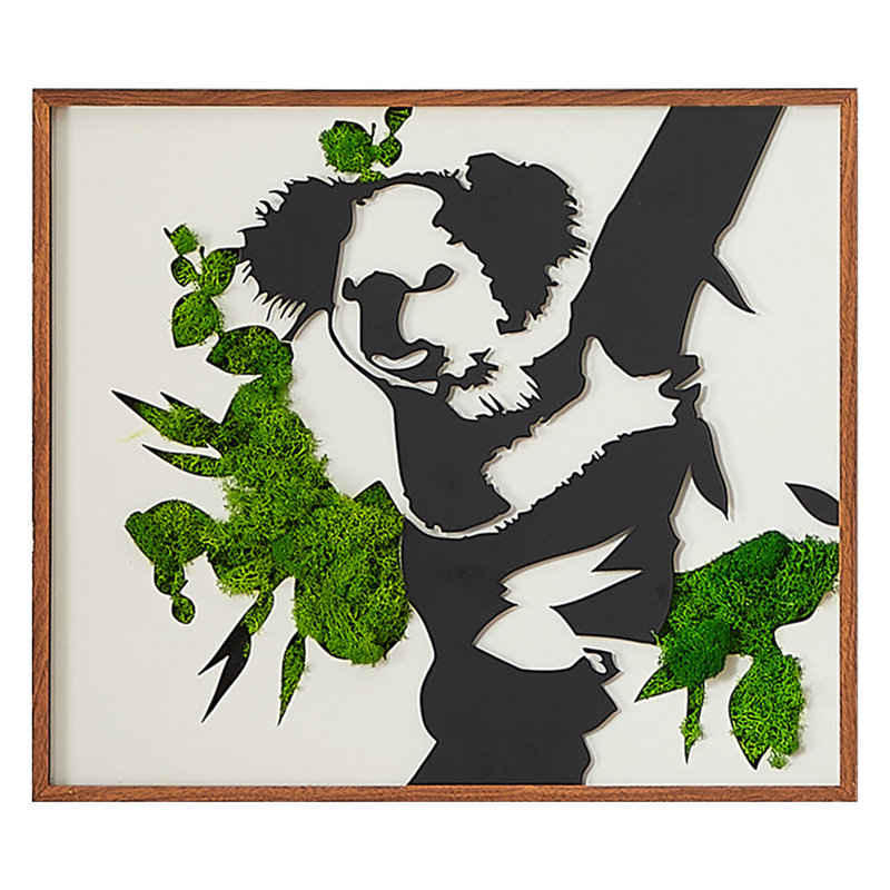 Koala Moss Metal Wall Art