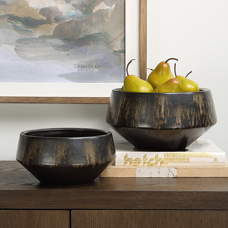Uttermost Bronze Duo Vases Set