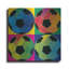 Art mural en métal luxueux «Ball Four Soccer C» par Wild Apple, 24 po x 24 po