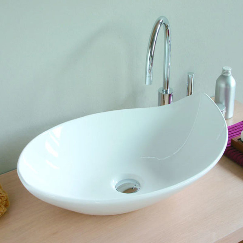 Ceramica 25.5'' L Bathroom Sink