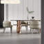 Chaise d'appoint à dossier solide beige et gris (ensemble de 2)-446314695