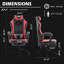 Radelldar Adjustable Reclining Ergonomic Faux Leather Swiveling PC & Racing Game Chair with Footrest-412626858-412626868