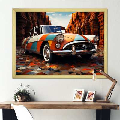 «Cubist 1950S Car Vintage Evolution II», reproduction sur toile