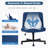 Linen Criss Cross Armless Office Chair With Wheels, Adjustable Swivel Ergonomic Chair With Extra Pillow For Home Office, Meditation & Makeup Area-1039018438-1039018457