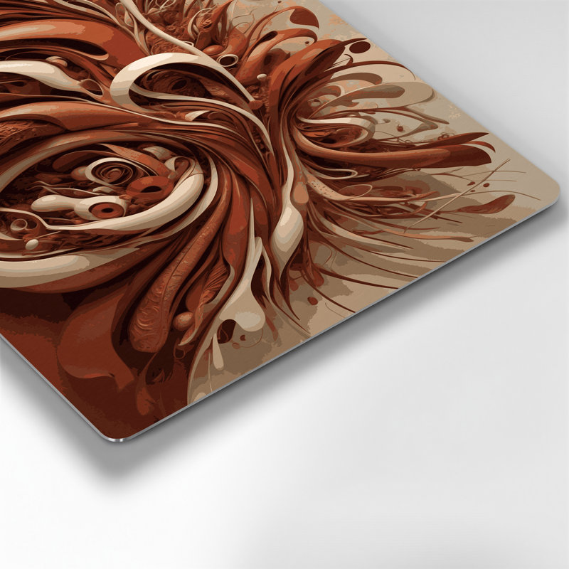 «Biomorphic Abstraction 8», art mural en métal brun, H 16 po x l 20 po