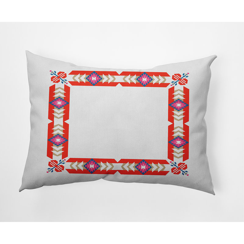 Jodhpur Outdoor Reversible Throw Pillow, Orange