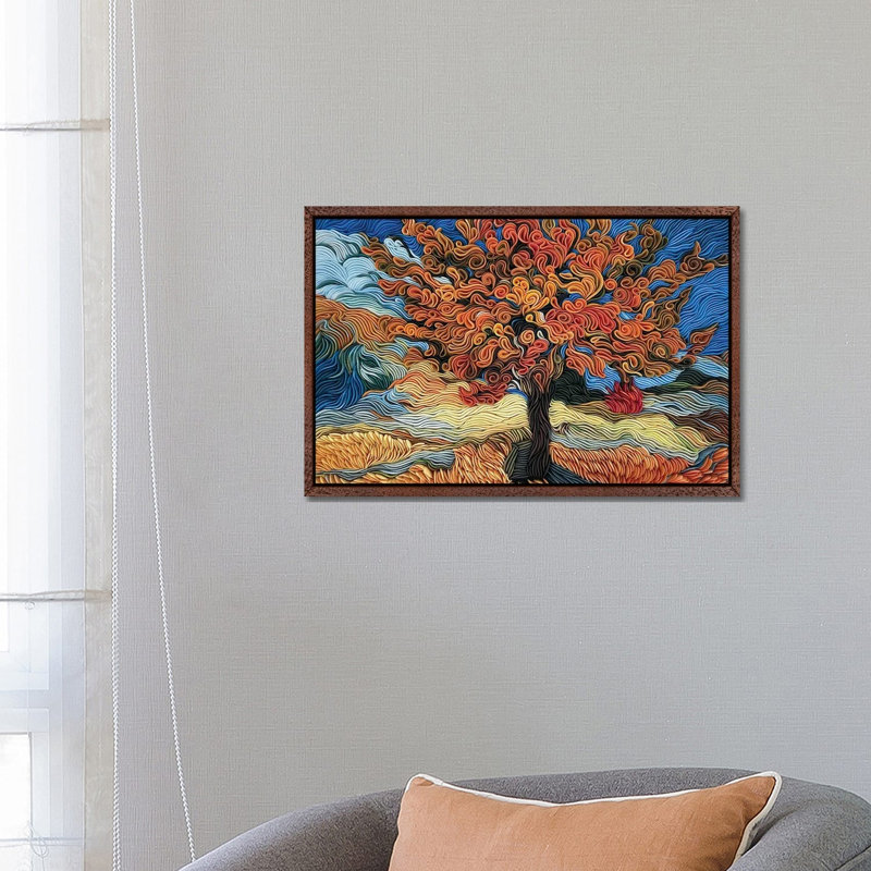 Van Gogh's Mulberry Tree by Alisa Lariushkina - Gallery-Wrapped Canvas Giclée on Canvas, Black, Framed Print without Mat