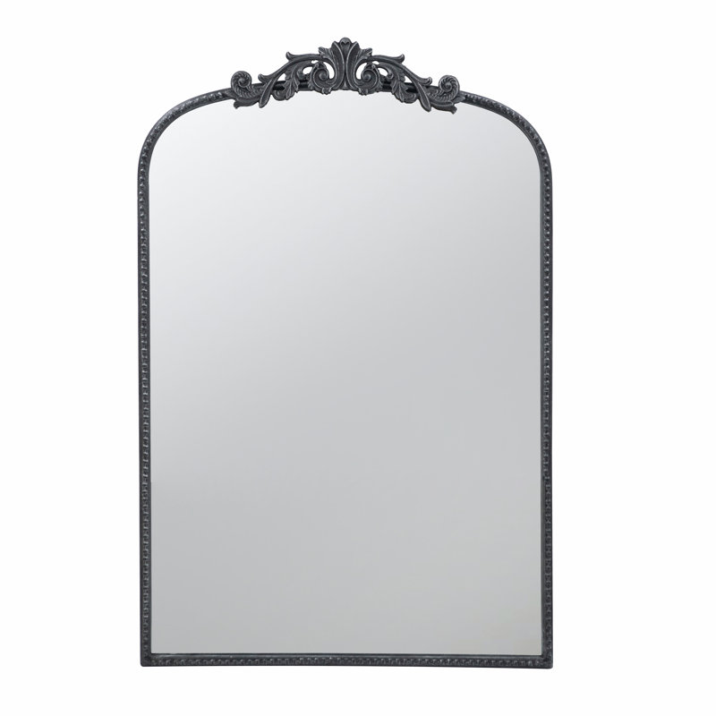 24" Arch Mirror, 36" x 24", Black