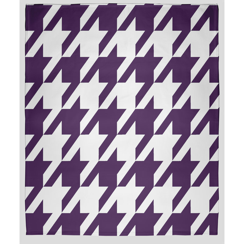 Jeté en molleton Geo, L 30 po x L 40 po, 1.75, Mauve foncé